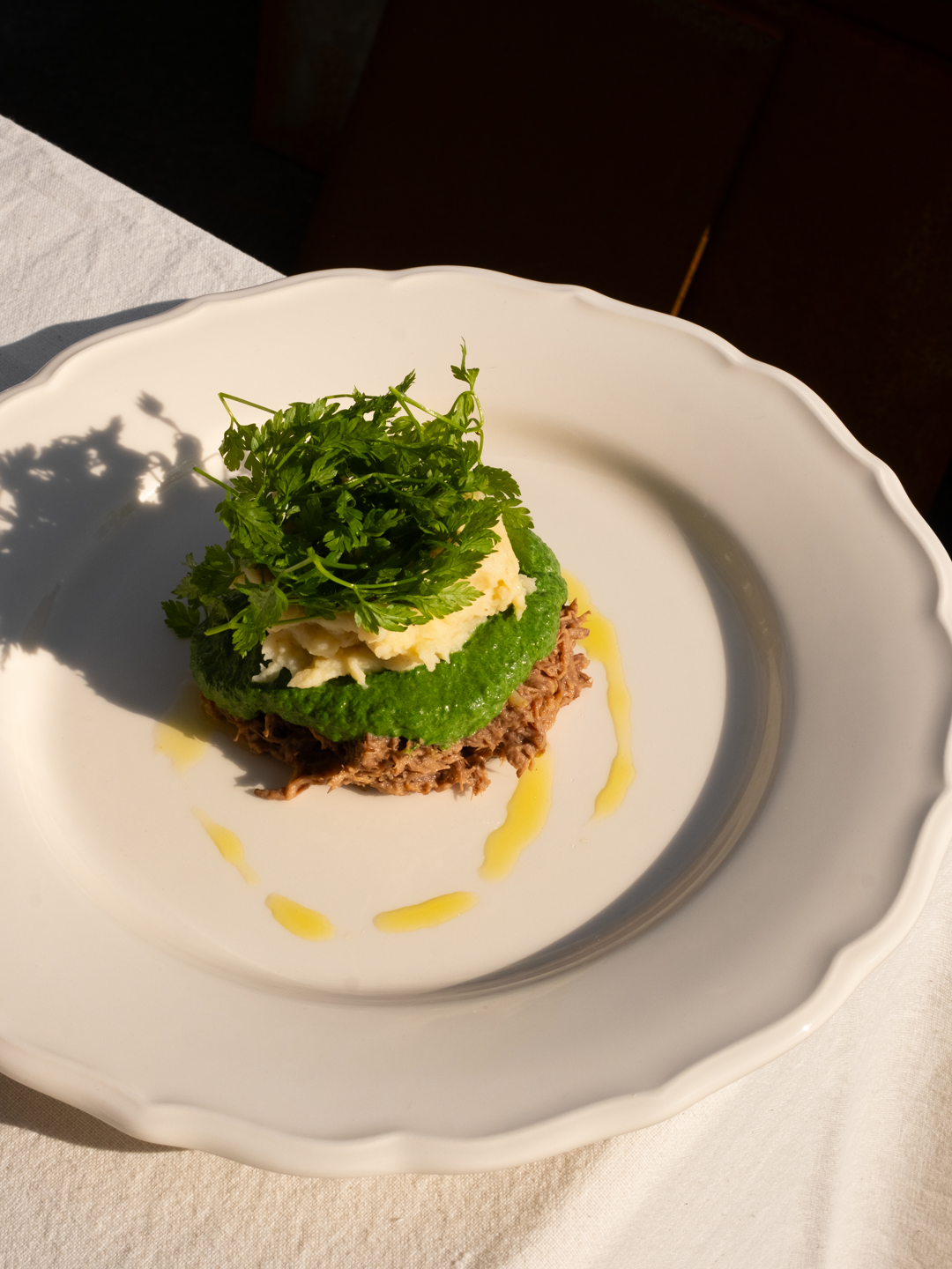Le hachis Parmentier avec bœuf effiloché